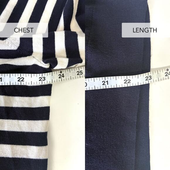 CHICO'S NWT Mixed Stripe Balloon Sleeves Knit Cardigan Sweater Size 3/XL - Picture 13 of 13